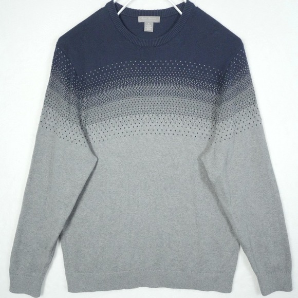 Daniel Cremieux Signature Collection Men's Sweater XL Gray Blue Cashmere Blend - Picture 1 of 6